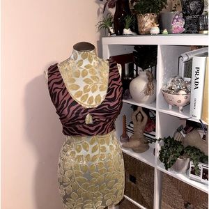 Fabletics Animal Print Med Impact Sports Bra